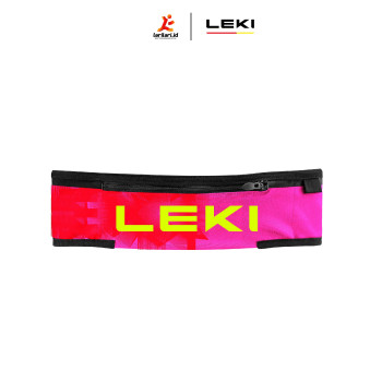 LEKI - Trail Running Pole Belt - Neon Pink Bright Red Neon Yellow